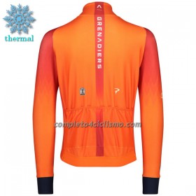 Maglia 2022 INEOS Grenadiers Manica Lunga Winter Invernale Arancia